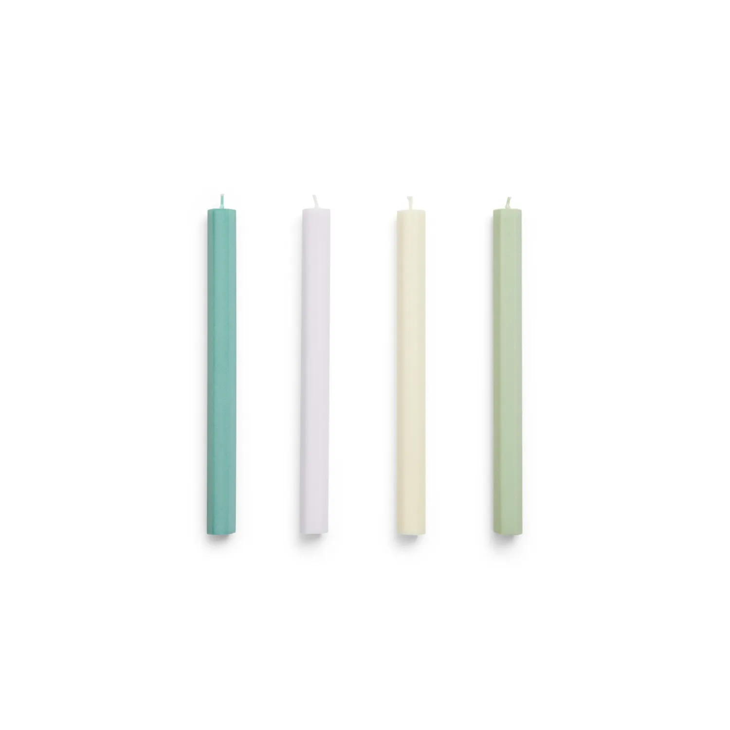 - Stearinlys - Hexagon - Sæt med 4 stk. - Pastel^Hay