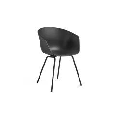 - Stol AAC26 - Soft sort med sorte ben - about a chair AAC 26^Hay Discount