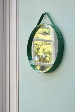 - "Strap Mirror" Spejl Ø50 cm - Lys grå^Hay Online