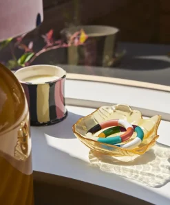 - Stripe Scented Candle, Mint Leaf*Hay