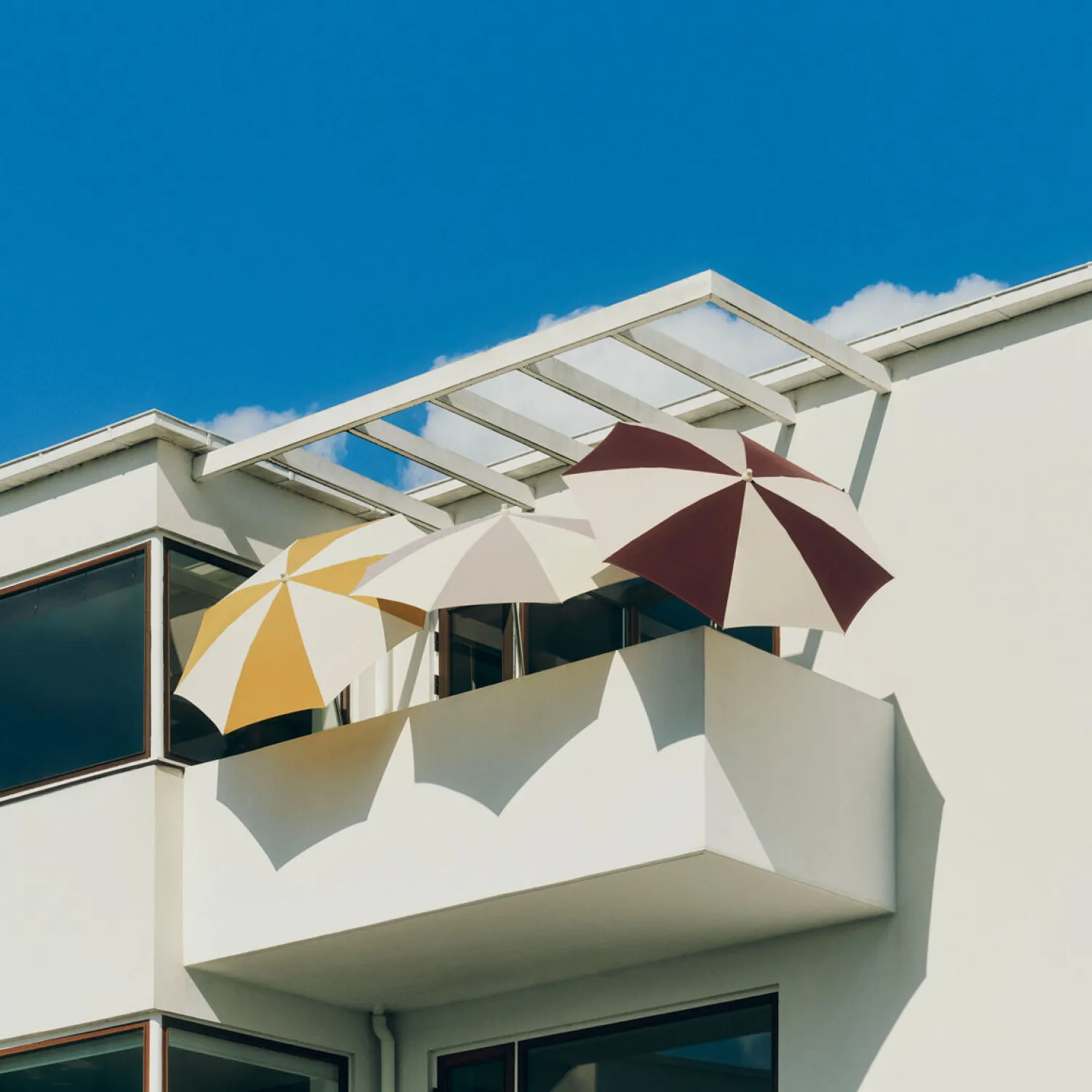 - Terrazza Parasol - Hexagon - Hvid/burgundy*Hay Online