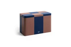 - Tin Container - Brown and midnight blue^Hay Hot