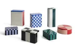 - Tin Container - Slim - Green/Off-White - 29,5 cm*Hay