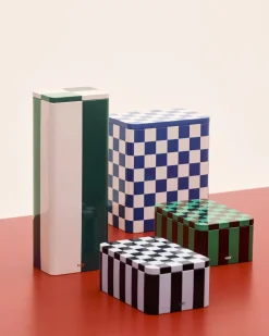 - Tin Container - Small - Dark Blue/Lavender*Hay Clearance