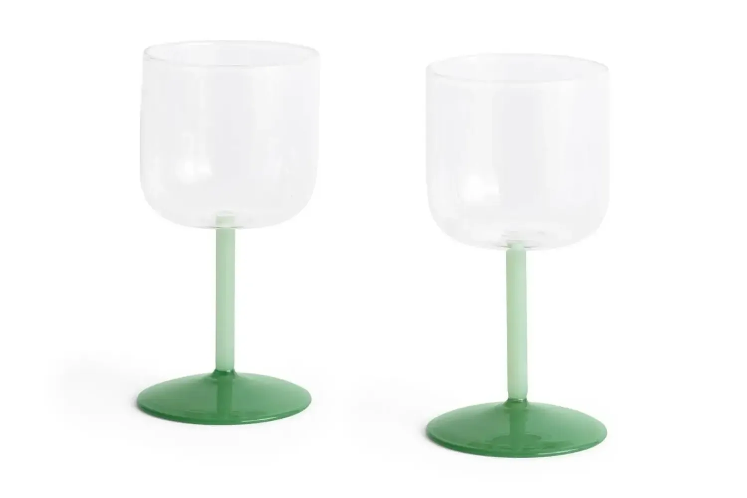 - Tint Wine Glass - Clear, jade light green and jade dark green*Hay Discount