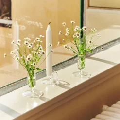 - Tiny Candleholder - Straight - Aqua^Hay Sale