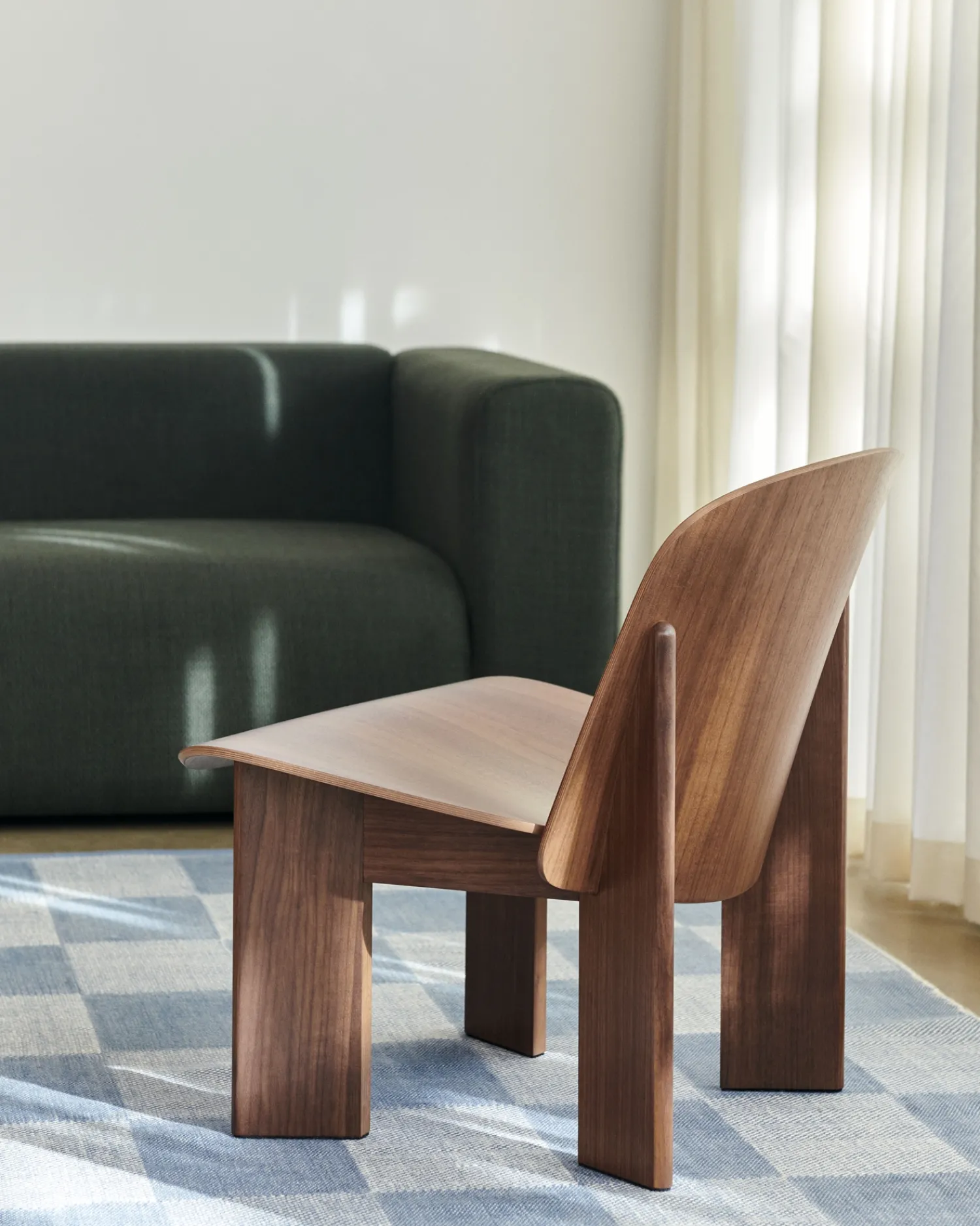 - Tæppe Check Rug - Light Blue S/Lyseblå - 170 x 240 cm*Hay