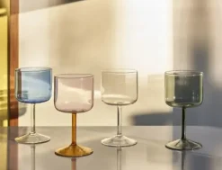 - Vinglas - Tint Wine Glass - Set of 2 / Blue and Clear*Hay