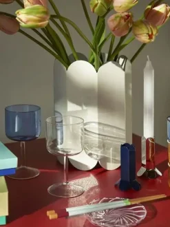 - Vinglas - Tint Wine Glass - Set of 2 / Blue and Clear*Hay