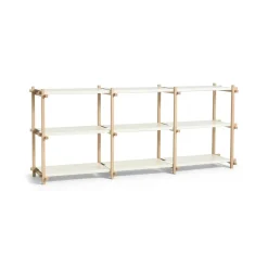 - Woody Reol Shelving 2.0 Low - Hvid/Eg - 9 hylder*Hay Best