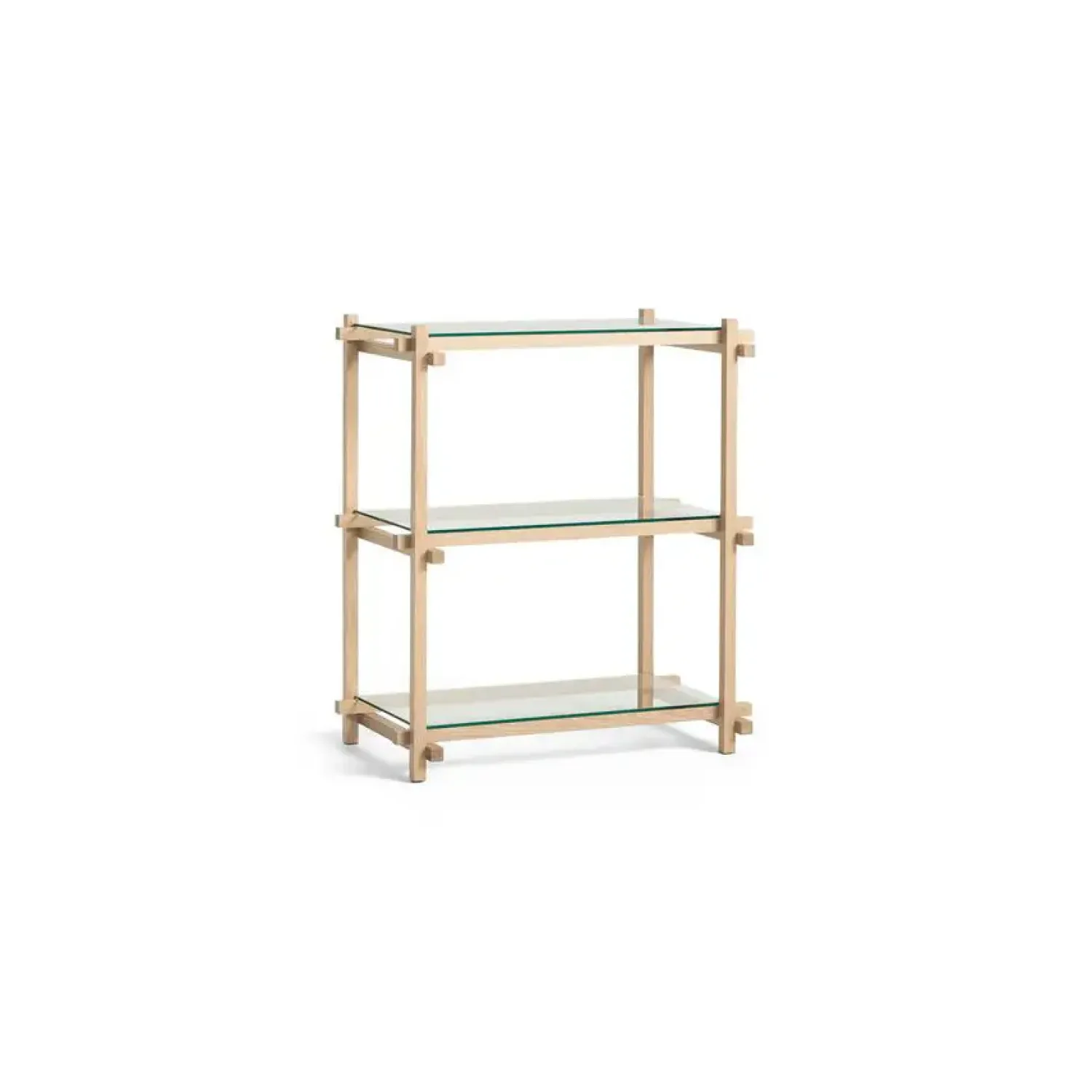 - Woody Shelving 2.0 Column Low - Eg/glas - 3 glashylder^Hay Outlet