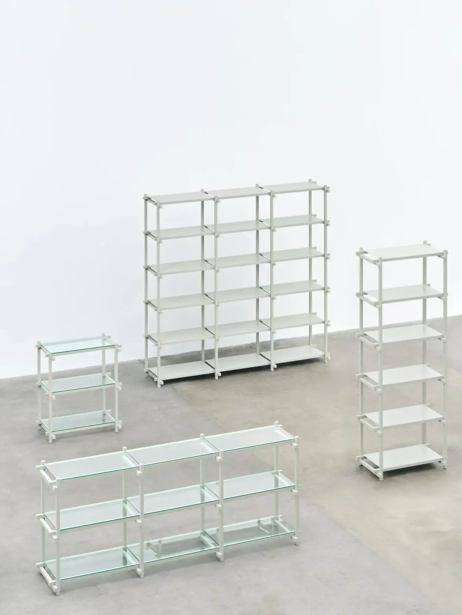 - Woody Shelving 2.0 Column Low - Grå/Bøg - 3 hylder*Hay Sale