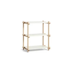 - Woody Shelving 2.0 Column Low - Hvid/Eg - 3 hylder^Hay Sale