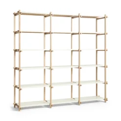 - Woody Shelving 2.0 Column High - Hvid/Eg - 18 hylder^Hay Online
