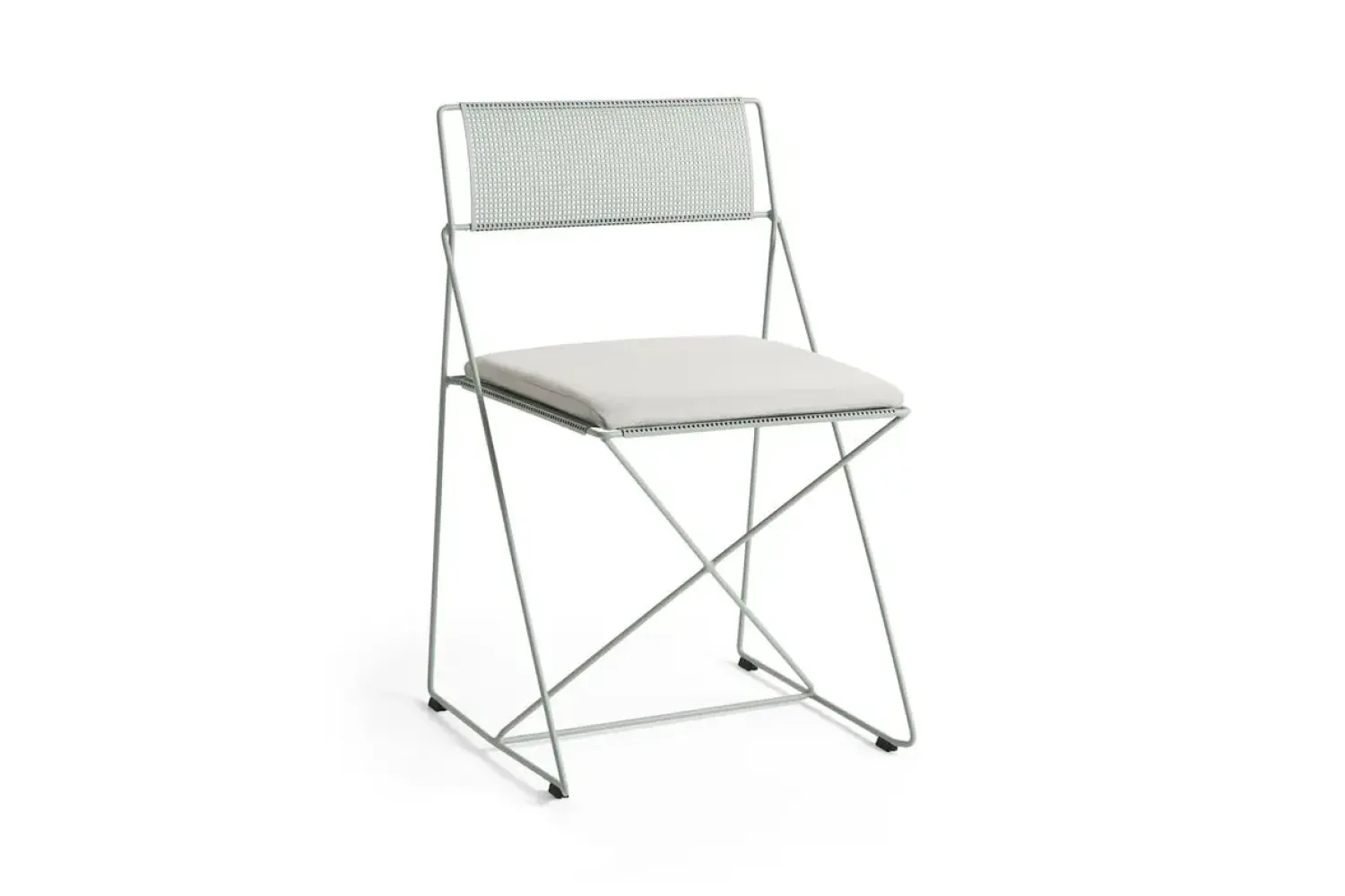 - X-Line Chair - Havestol - Powder coated steel base - Pale linden- ben og sæde*Hay Best