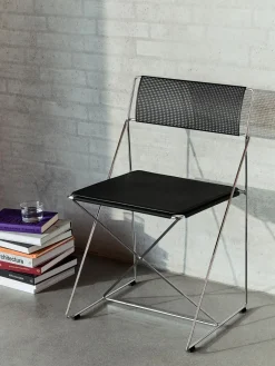 - X-Line Chair Chromed base Indoor - Black*Hay Sale