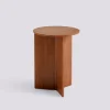 bord - Slit table Wood - Walnut - Ø35 x H47 cm^Hay New