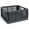 Colour Crate - Large Square - Charcoal*Hay Outlet