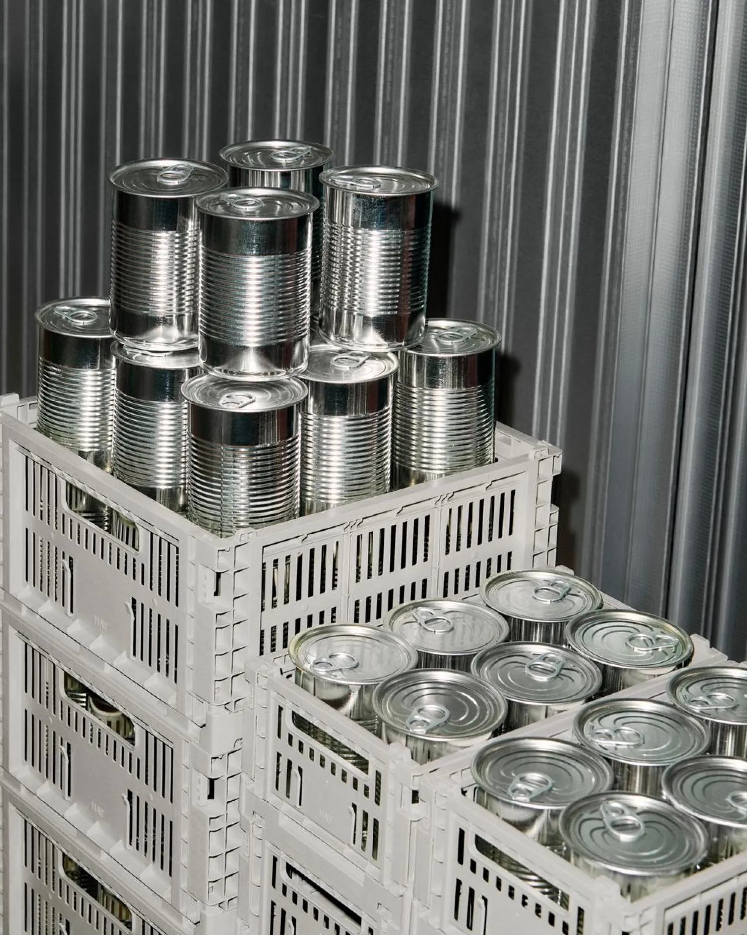 Colour Crate - Large Square - Grey*Hay