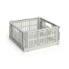 Colour Crate - Medium Square - Grey^Hay