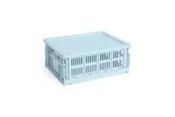 Colour Crate Lid Plastic - Medium - Soft blue*Hay Discount