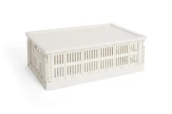 Colour Crate Lid Plastic - Large - Off-white*Hay Best