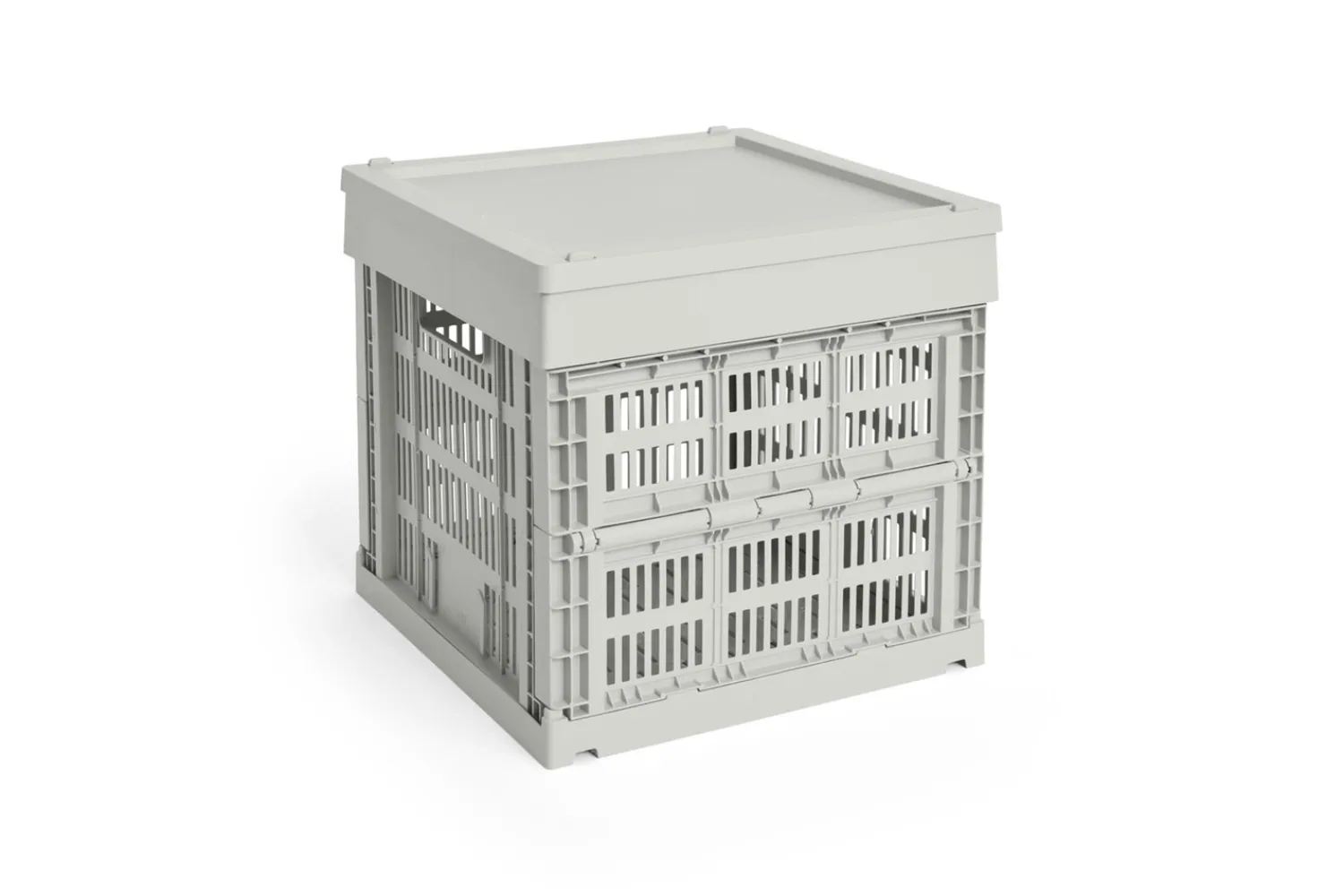 Colour Crate Lid Plastic - Medium Square / Cube - Grey*Hay Outlet