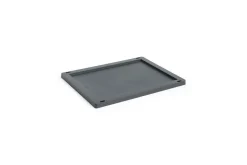 Colour Crate Lid Plastic - Medium - Charcoal^Hay