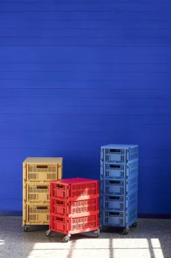 Colour Crate Lid Plastic - Medium - Electric blue*Hay