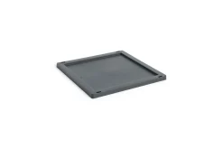 Colour Crate Lid Plastic - Medium Square / Cube - Charcoal*Hay Best