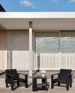 Crate Side Table - Black - Lakeret fyrretræ / Lacquered pinewood^Hay Discount