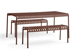 havebænk - Palissade bænk - Rød - Iron red - 120 cm*Hay New