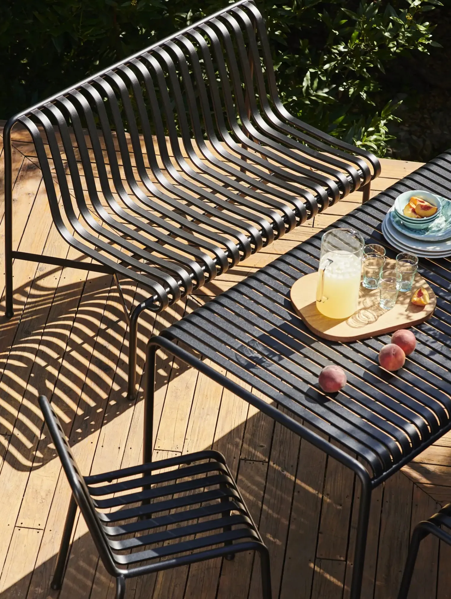 havebænk - Palissade Dining Bænk uden armlæn, Anthracite - Dining Bench*Hay Discount