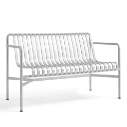 havebænk - Palissade spisebordsbænk - Galvaniseret stål - hot galvanised*Hay