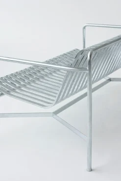 havebænk - Palissade spisebordsbænk - Galvaniseret stål - hot galvanised*Hay