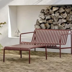 havebænk - Palissade spisebordsbænk uden armlæn - Rød - Iron red - Dining Bench^Hay New