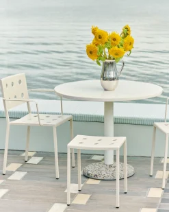 havebord - Keramik bord - Ceramic table - Varm hvid - Ø90 cm^Hay Best