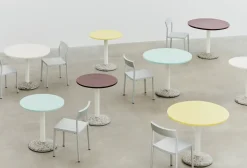 havebord - Keramik bord - Ceramic table - Varm hvid - Ø90 cm^Hay Best