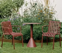 havebord - Palissade bord - Cone table - Rød - Iron red - Ø 70 cm^Hay Sale