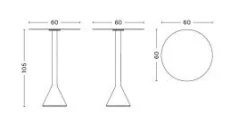 havebord - Palissade Cone Table High - Antracite - Ø: 60 cm^Hay Online