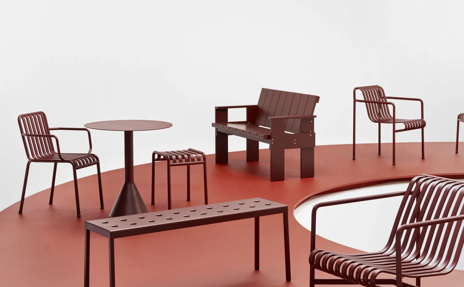 haveskammel - Palissade skammel Rød / Iron red - Stool^Hay Best