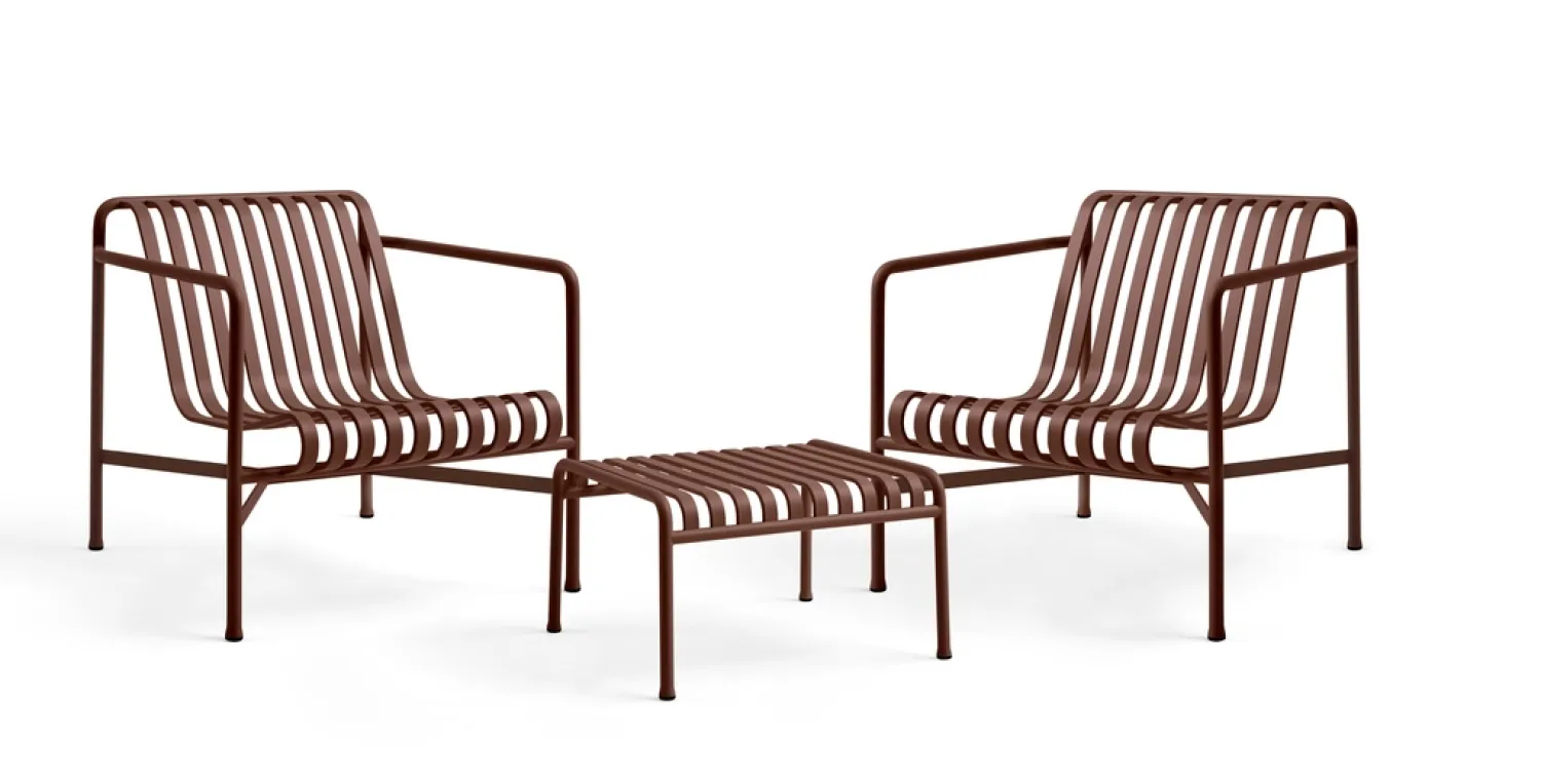 havestol - Palissade lounge Stol - Lav model - Rød - Iron red^Hay Best