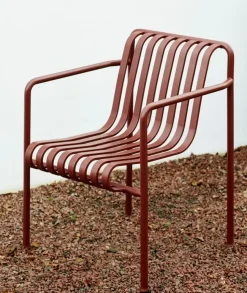 havestol - Palissade spisebordsstol - Rød - Iron Red - Dining arm chair^Hay Hot