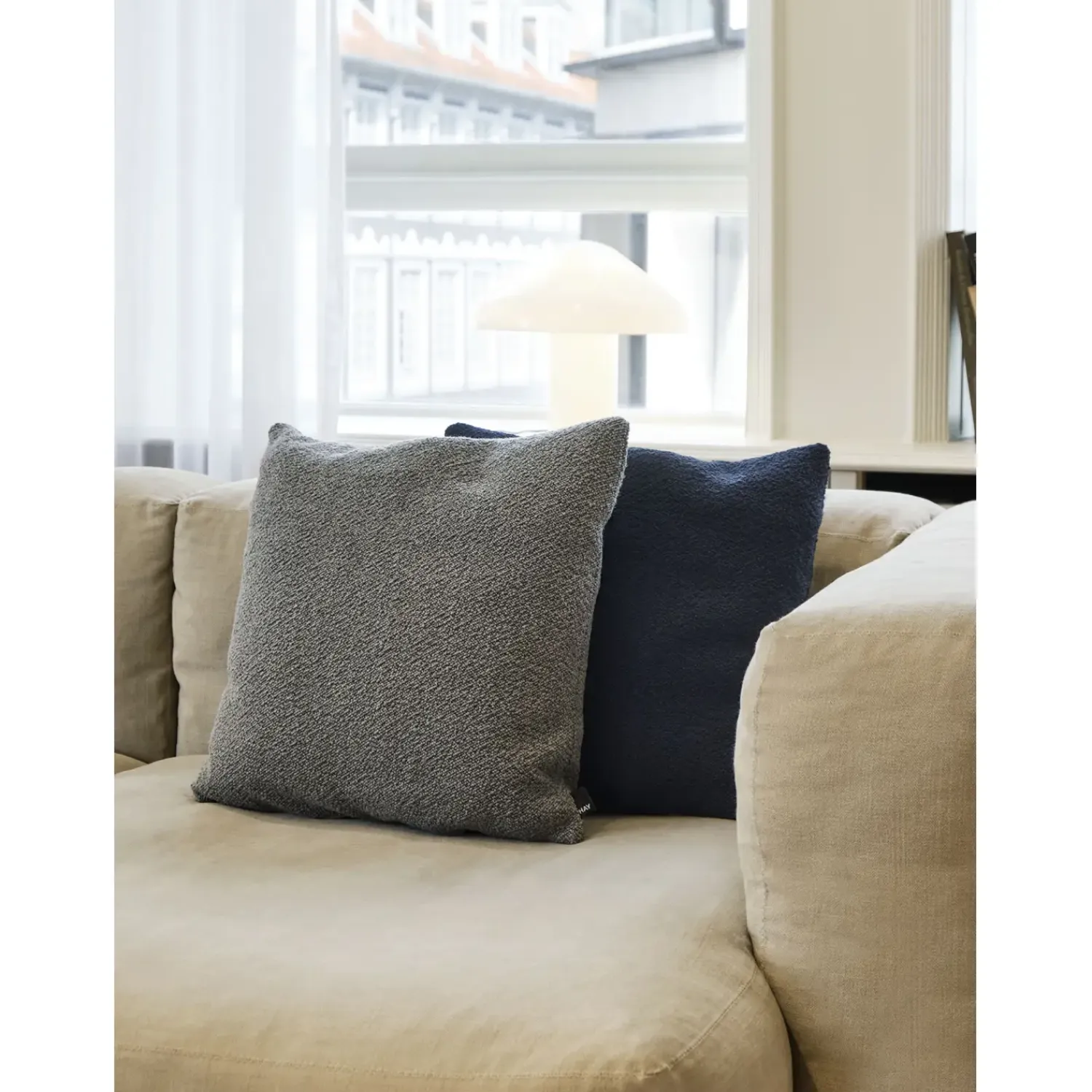 pude - Texture Cushion - Grey - 50x50 cm*Hay Online