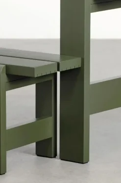 Weekday bænk - 190 cm - Oliven - Lakeret Fyrretræ / Lacquered Pinewood*Hay