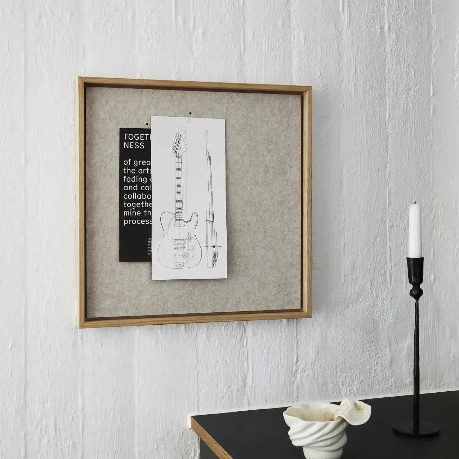 - Opslagstavle m. akustiske egenskaber - Recy - Beige - 40x40*Hemverk Outlet