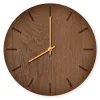 - Vægur - Dark Oak - Mørk Eg/Guld - Ø38 cm*Hemverk Discount