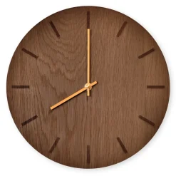 - Vægur - Dark Oak - Mørk Eg/Guld - Ø38 cm*Hemverk Discount