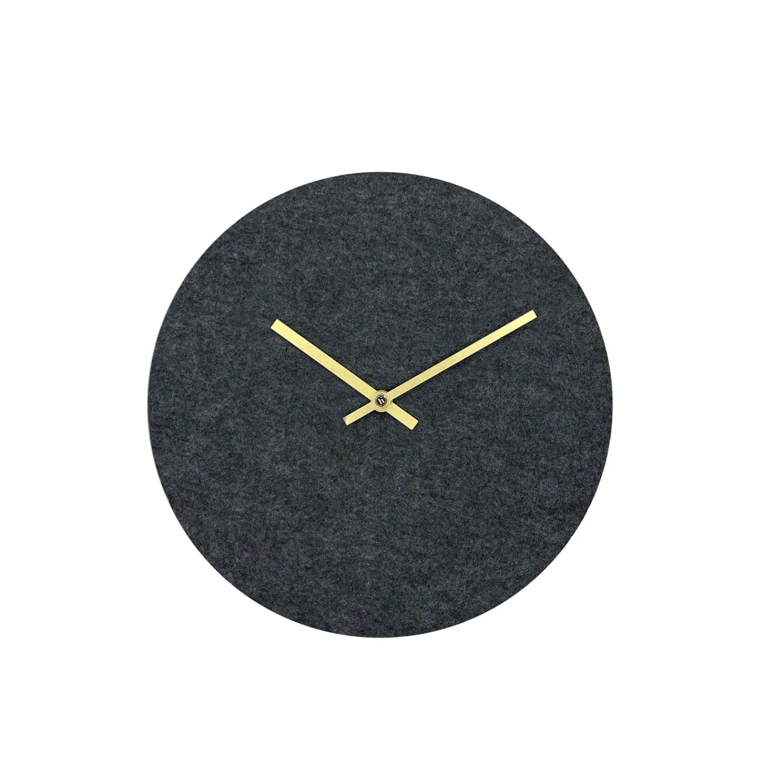 - Vægur - Felt grå - Ø28 cm - Guld visere*Hemverk Sale