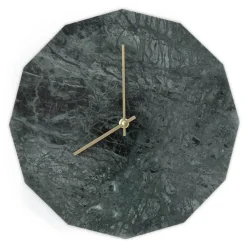 - Vægur - Grøn Marmor - Grøn/Guld - Ø28 cm*Hemverk